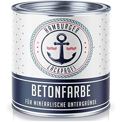 Hamburger Lack-Profi Betonfarbe SEIDENMATT Betongrau RAL 7023 Grau Bodenfarbe Bodenbeschichtung Betonbeschichtung Fassadenfarbe (1 L) Cover