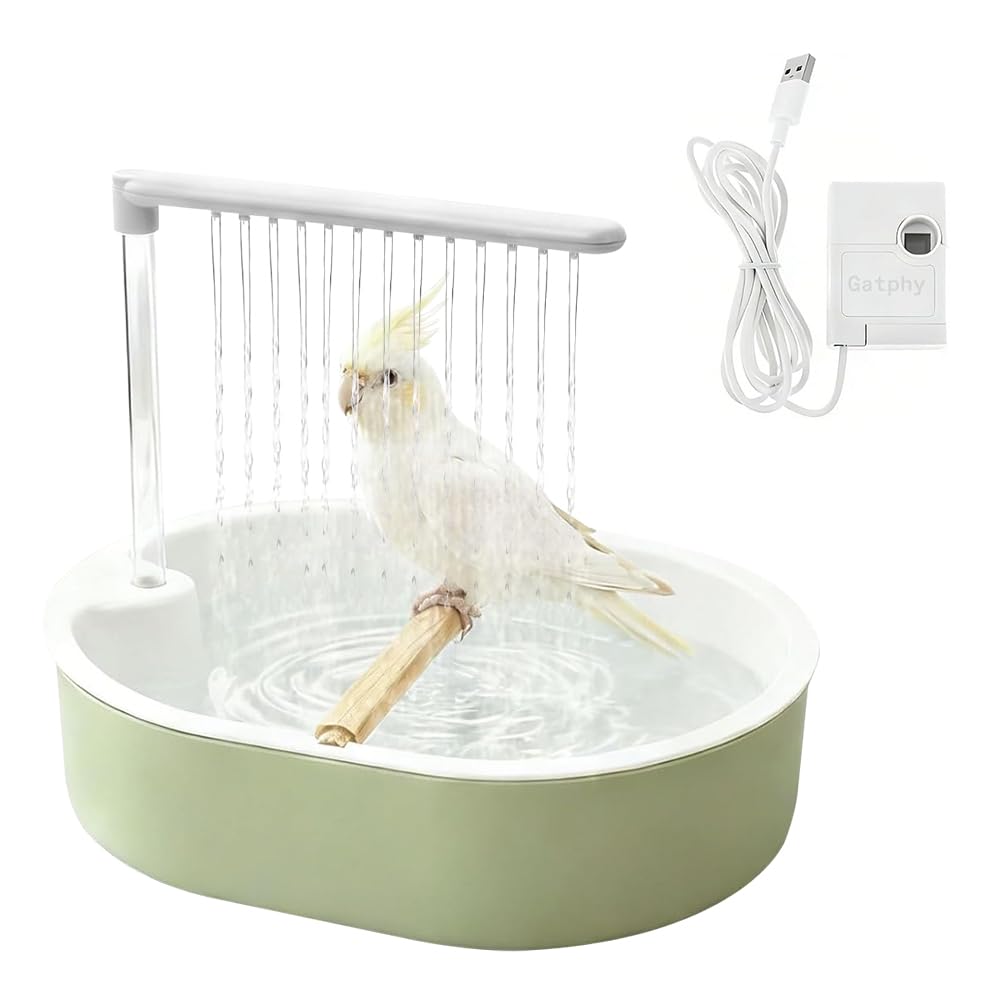 Baño Automático para Pájaros, Ducha para Pajaros, Bañera Automática para Loros, Bañera para Pájaros con Ducha, Bañera para Pajaros Automática para Jaula Periquitos Agapornis Cacatúa Y Cotorra