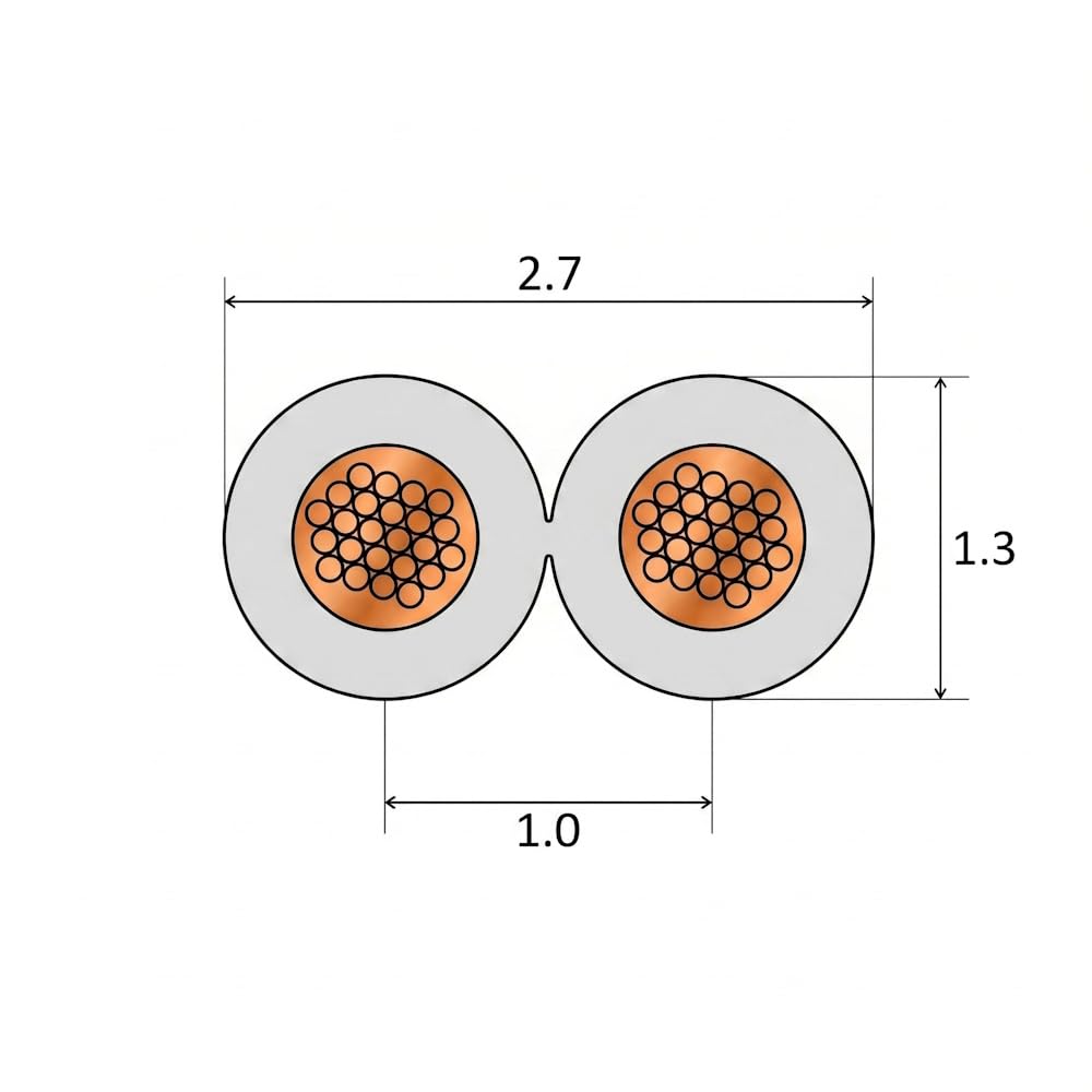 WITTKOWARE Zwillingslitze 2x0,14 mm² | 100 m Spule Rot & Schwarz | Kupfer feindrähtig flexibel | 1 Stück