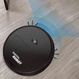 MERISHOPP Automatic Robot Vacuum Cleaner - Robotic Auto Home Cleaning for Clean Carpet Hardwood Floor - Bot Self Detects Stairs - HEPA Filter Pet Hair Allergies Friendly
