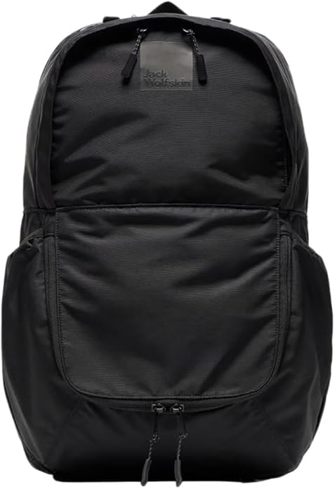 【美品】Jack Wolfskin ブラックリュック　A4収納　通勤　通学 バックパック／通勤・通学用