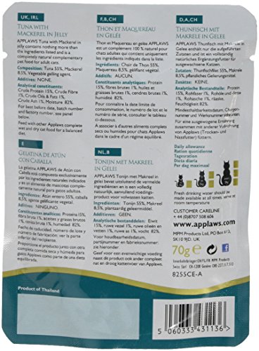 Applaws Cat Tuna Wholemeat with Mackerel in Jelly