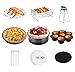 Produktbild Heißluftfritteuse Zubehör 9-Teiliges Set,304 Edelstahl Luftfritteuse zubehör für Cosori, Uten, Daewoo, Ninja, Philips, Einschließlich 2 Racks, Pizzapfanne, Brotpfanne, und Eierform usw (4.5L-7.5L)