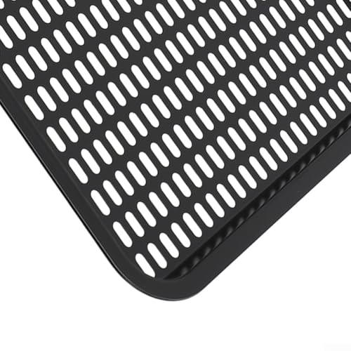 Bulevisiter Bandeja de cocina de acero al carbono con estante desmontable sin malla, bandeja de drenaje de aceite para alimentos crujientes, accesorios de repuesto aptos para lavavajillas