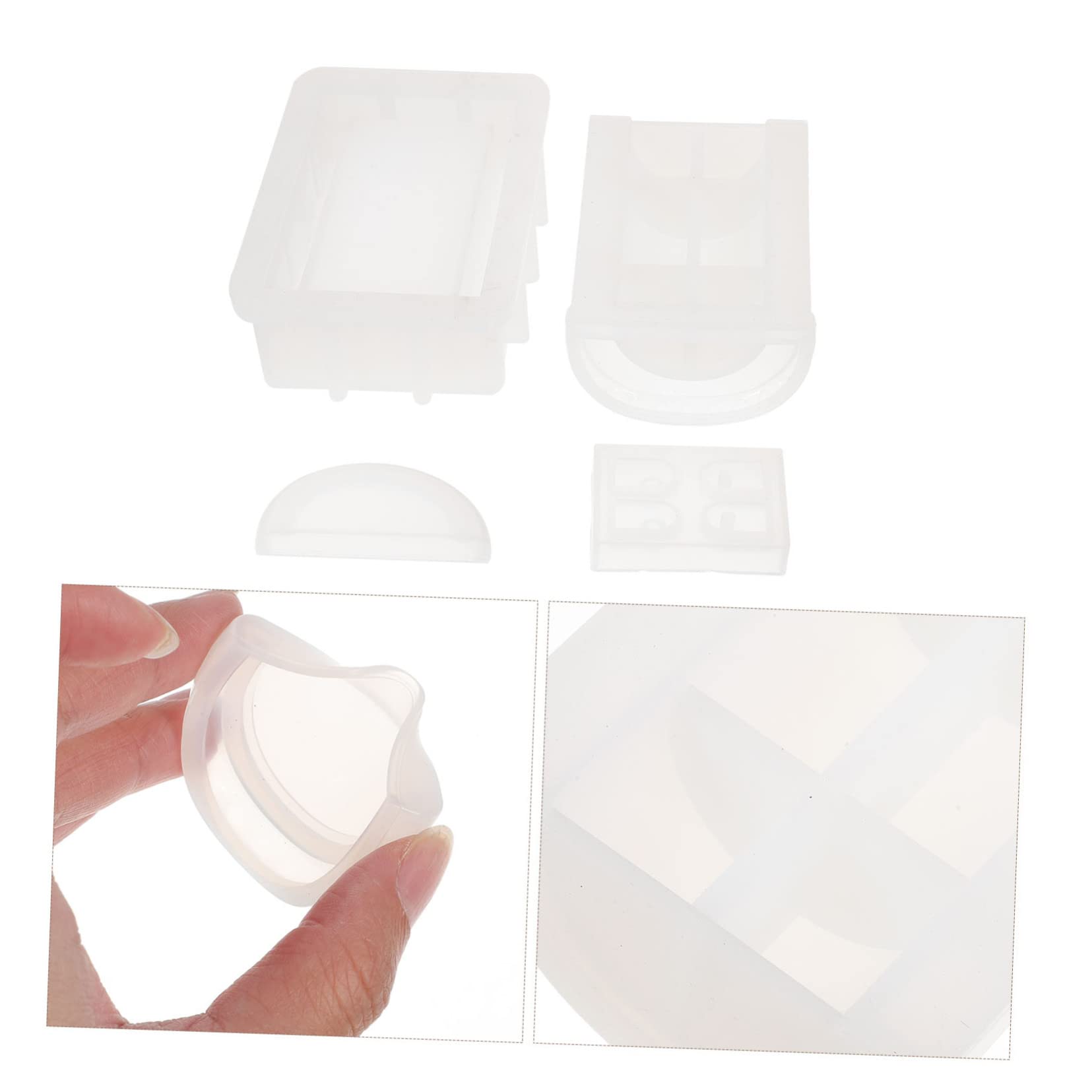 SEWACC 3juegos Moldes De Para Caja De Almacenamiento De Epoxy Reutilizable Para Manualidades y Proyectos