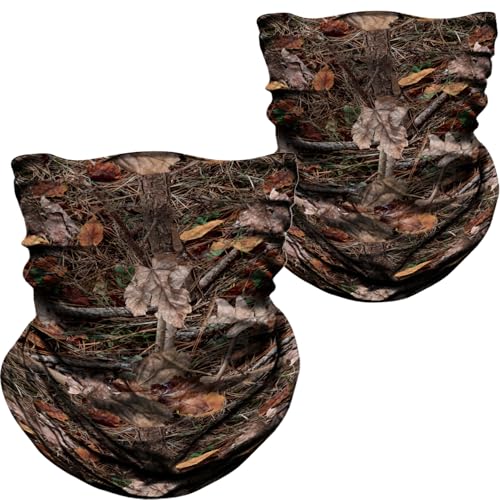Image of WTACTFUL Camo Face Mask Men Women, 2-Pack Seamless Neck Gaiter Balaclava
