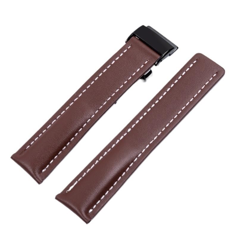 Bracelet montre cuir marron 24mm idéal pour le quotidien des passionnés d'aviation