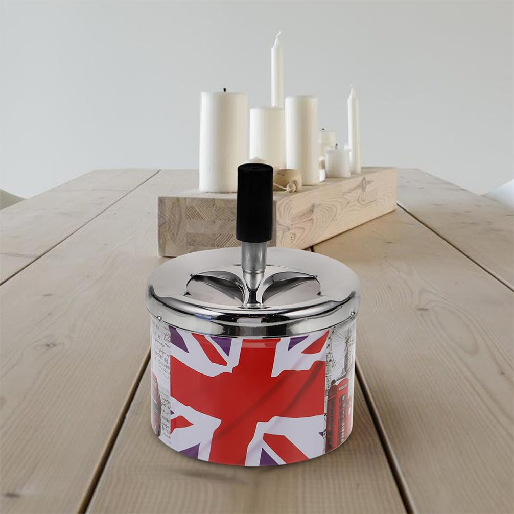 Stainless Steel Ashtray With Lid - Odorless Smokeless Outdoor Ashtray For Patio, Balcony & Office - View #9