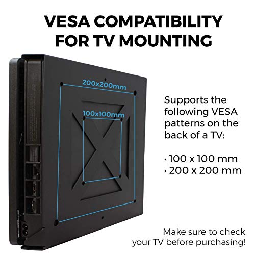 Image of HumanCentric PS4 Mount for PS4 Slim + 2 Controller Mounts Bundle | Mount on The Wall or on The Back of The TV | Patent Pending