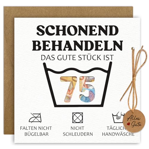 Geburtstagskarte 75 Jahre Geldgeschenke Verpackuing mit Umschlägen Lustig Geschenk 75 Geburtstag Mann Frau Geldgeschenke Geburtstag 75 Schonend BehandelIn Geschenk 75. Geburtstag Mann Frau