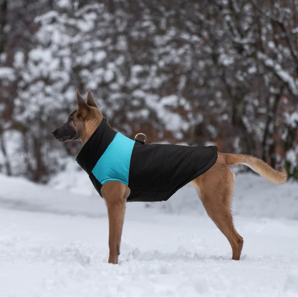 Asmea Hundemantel Winter - Warme Jacke Mit Geschirrloch Für Kleine Bis Große Hunde