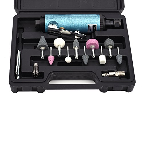 Gedu Air Die Grinder With 1/4" And 1/8" Collets Air Compressor Tool, Air Straight Grinder And Air Angle Grinder (Straight Grinder) #TOP6