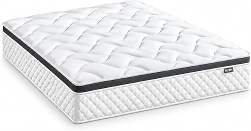 Matelas 140x190 cm Hybride à Ressorts Ensachés Deegari