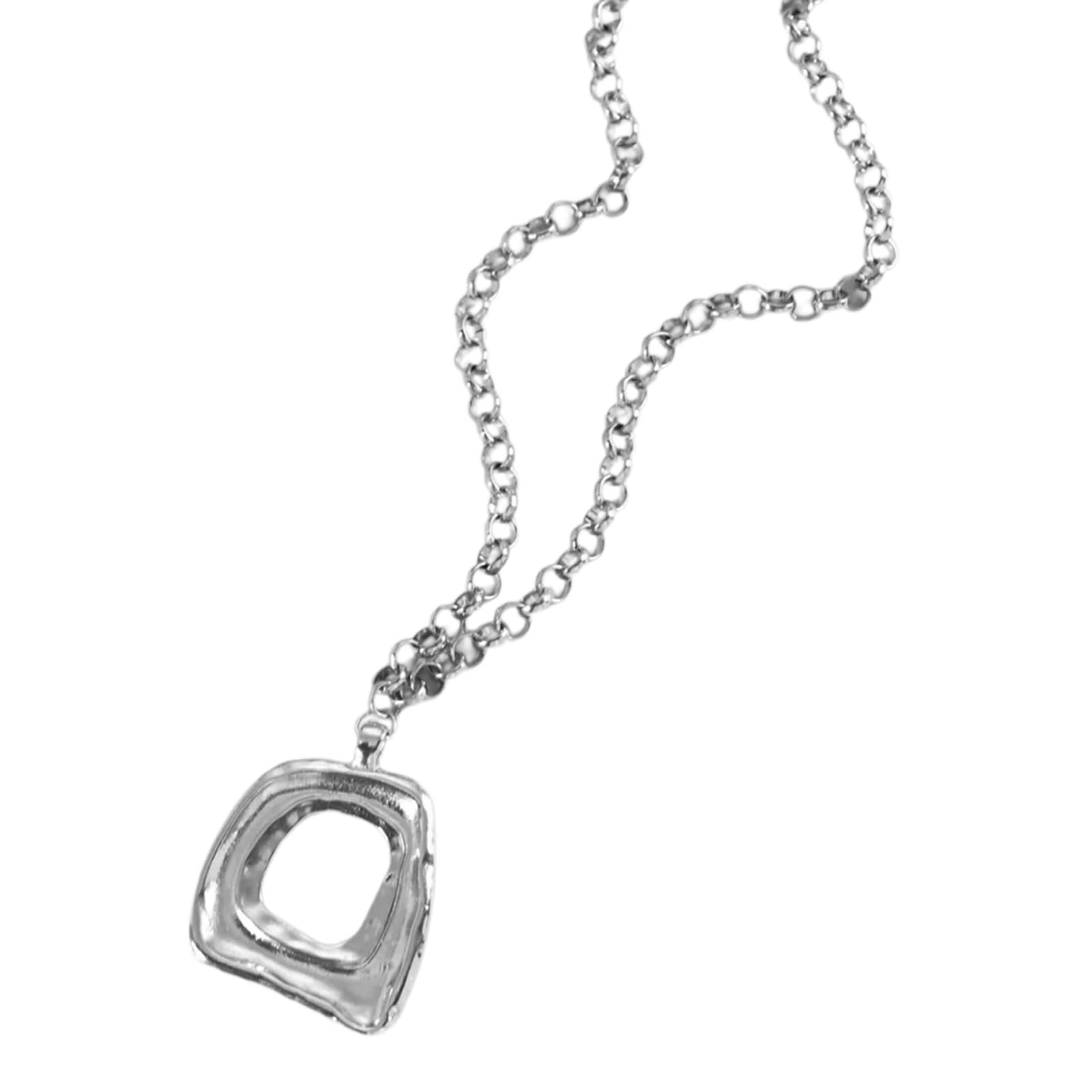 BWANGIAO Geometric Asymmetrical Alloy Statement Necklace Bold Fashion Clavicle Chain Jewelry for Women Trendy Accessory