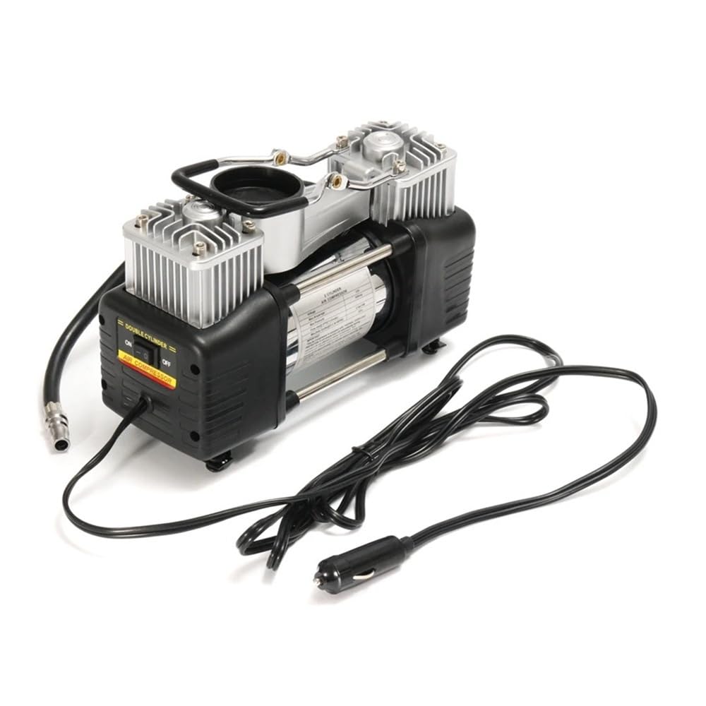 150PSI 12V przenośna sprężarka powietrza do opon samochodowych - 60L/min wytrzymała pompa dwucylindrowa z cyfrowym wskaźnikiem, zestaw do pompowania opon 4WD do SUV-ów, ciężarówek, motocykli, row
