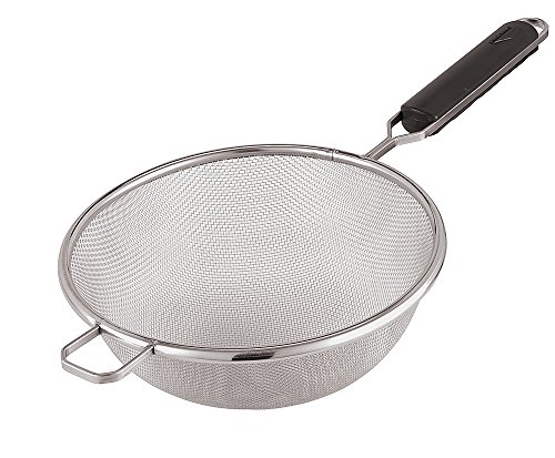 Paderno 12622-26 Colino a Rete – Scolapasta con manico Abs antiscottatura, ideale per filtrare, scolare e setacciare, rete in acciaio Inox, diametro 26 cm
