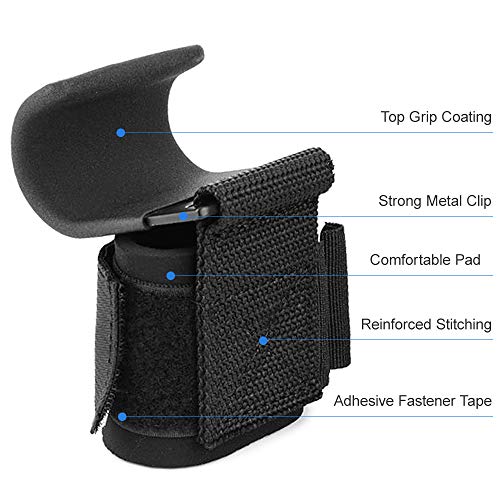 Wrist Wrap, Andoer Ganchos para levantamento de peso de levantamento de peso para exercícios de giná