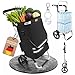 Produktbild Allyson® Einkaufstrolley Klappbar, Einkaufswagen mit 56L Kapazität & Wasserdichter Tasche, Shopping-Trolley mit Geräuschlosen Rädern & Belastbar bis 50kg, Trolly mit Kühltasche & Reflektoren  Schwarz