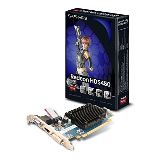 Sapphire ATI Radeon HD5450 Grafikkarte (PCI-e, 1GB DDR3 Speicher, HDMI, DVI, VGA, 1 GPU)