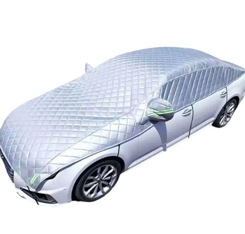 YOROXRG 車カバー ボンネットカバー 厚手 蛍光反射ストリップ付き カーカバー 車 ボディカバー 取り付け簡単 防塵 防水 UVカット 防風 防雪 ボディー カバー ハーフ 汚れ防止 各車対応 雹対策 車 カバー 自動車カバー (ロングセダン(5.2