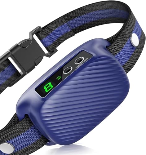 Dog Bark Collar for Large Medium Dogs,Automatic Barking Collar with 3 Training Mode,Rechargeable Anti Bark Collar with 8 Adjustable Sensitivity (Midnight)