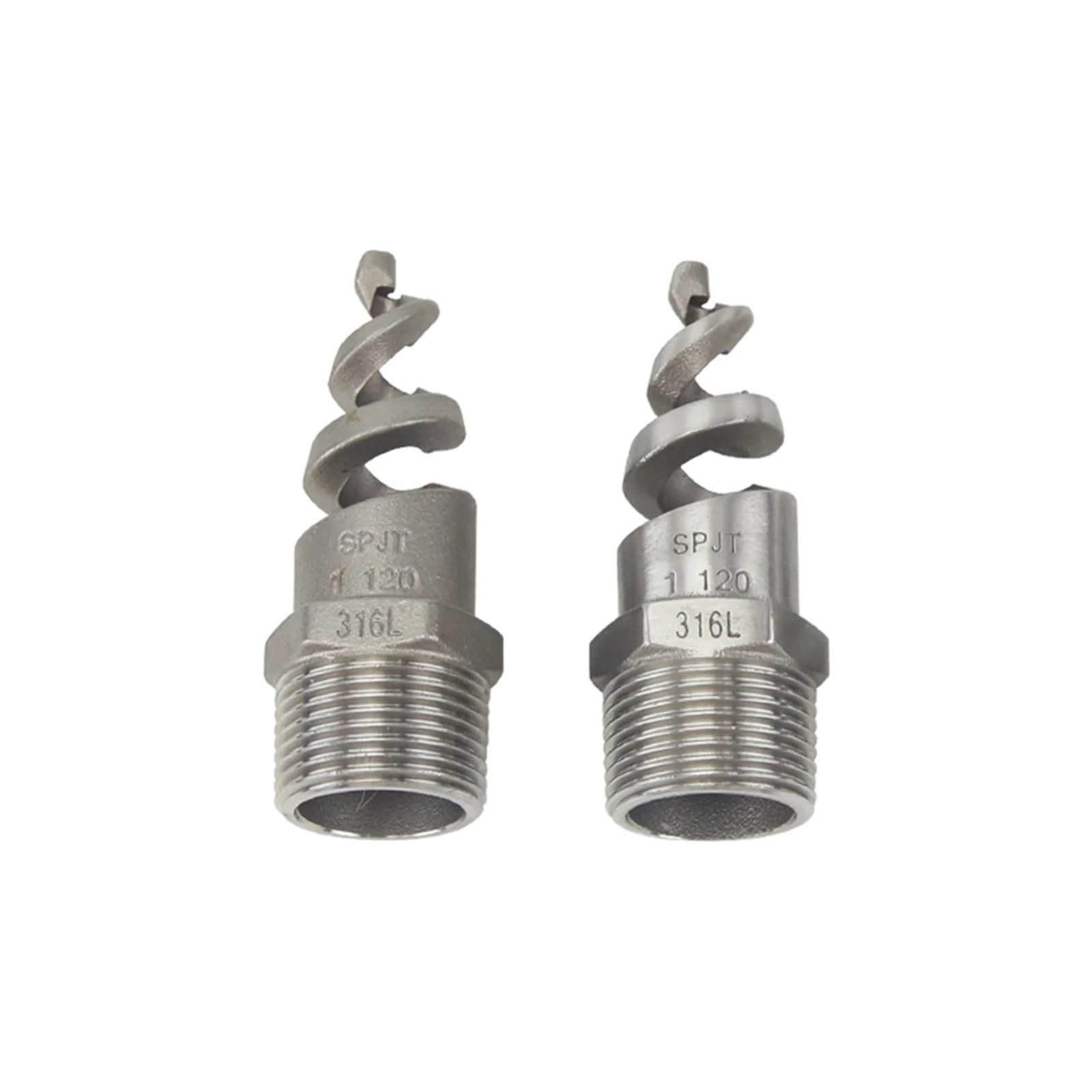 Dysza spiralna ze stali nierdzewnej 316L | Polerowane/niepolerowane, wiele rozmiarów: w zastosowaniach do czyszczenia i chłodzenia(Polished,2-1/2")