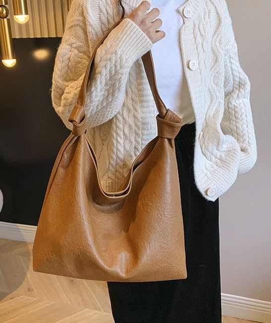 Bolso Tote de cuero PU para mujer con asa de hombro miniatura 3