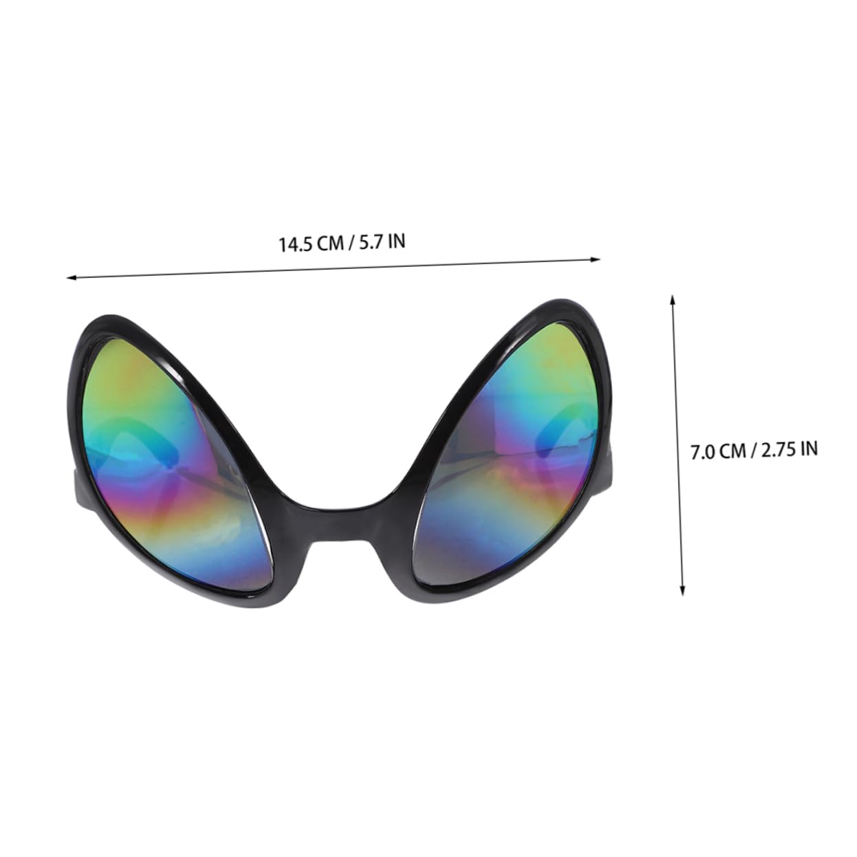 OUNONA 2pcs Alien Costume Glasses Funny Halloween Party Game Sunglasses Cosplay Prop for Men and Women