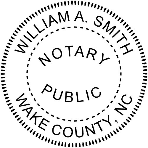 North Carolina Round Notary Stamp | Official State Notary Stamp