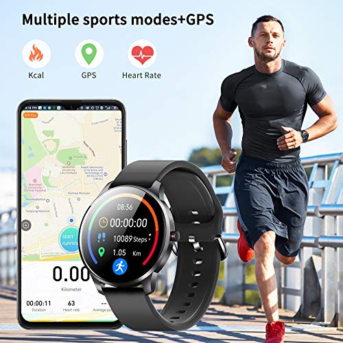 CUBOT Smartwatch heren, fitnesshorloge, 1,3 inch (33 mm) touchscreen, IP68 waterdicht, fitnesstracker, hartslagmeter… - Image 4