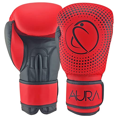 Aura Boxing Training Gloves Men and Women for Sparring, Muay Thai, MMA, Kickboxing, Punching Bag and Mitt Work