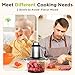 KOIOS Food Processor, 500W Electric Food Chopper with 2 Bowls (8 Cup+8 Cup) & 2 Bi-Level Blades&, Small Electric Grinder Meat Processor for Nuts, Meat, Onion, Garlic, Baby Food, Black
