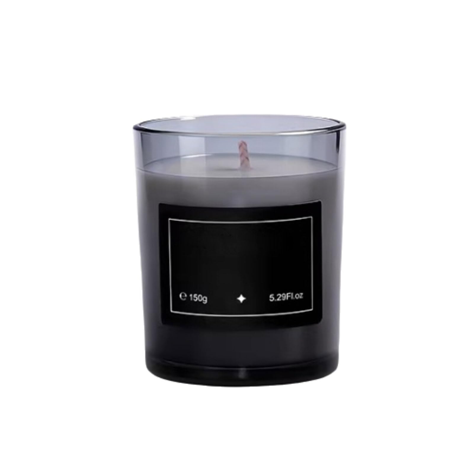 Compacto Velas de vidrio hechas con cera de soja y aceites esenciales, velas perfumadas cilíndricas de larga duración for aliviar el estrés no es picante(White Peach Oolong)