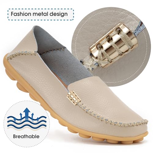 Image of DUOYANGJIASHA Loafers for Women Comfortable Slip-On Business Casual Moccasins - Lightweight & Cushioned Driving Mocs Boat Shoes with Memory Foam Flats for Work Travel