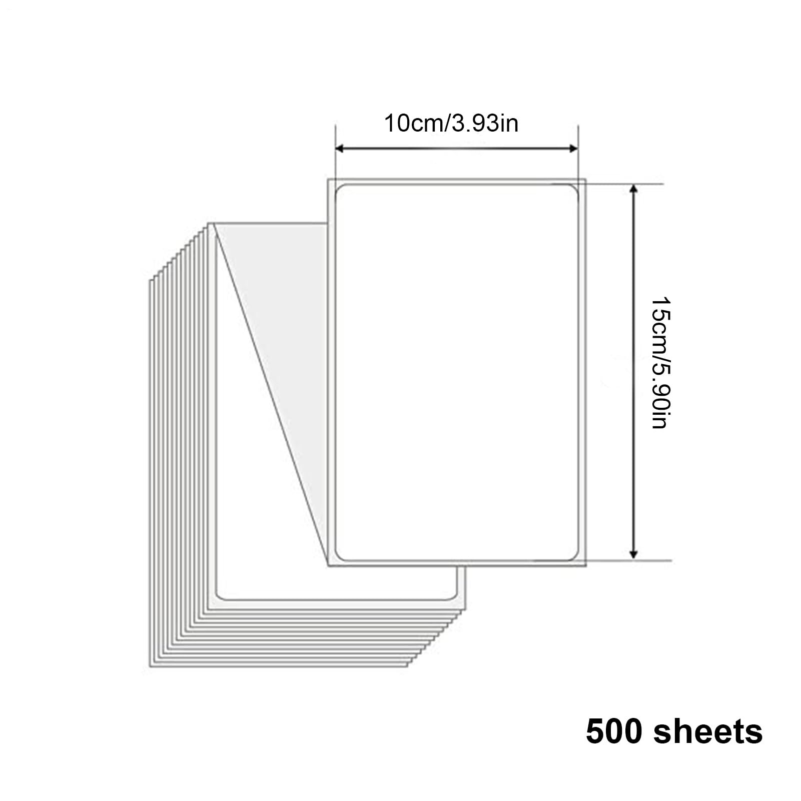 Lot de 500 étiquettes thermiques perforées pliées - Adhésif puissant pour