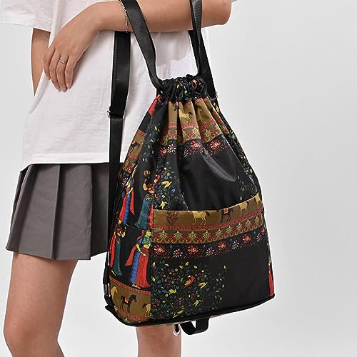 Drawstring Foldable Large Capacity Dry-Wet Separation Travel Sports Backpack, Waterproof Drawstring Bag, Drawstring Backpack for Women3