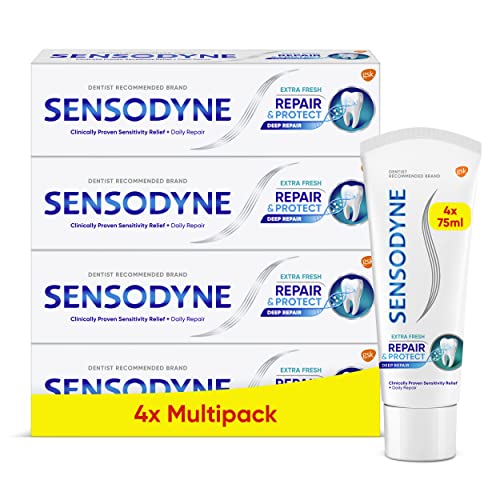 Sensodyne Sensitive Toothpaste Repair & Protect Extra Fresh 4x75 ml