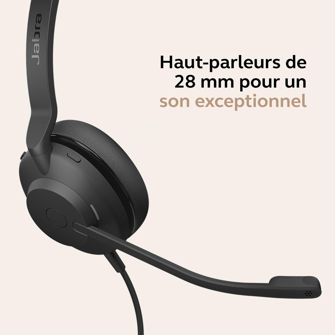 Jabra Evolve2 30 SE - USB-A/USB-C - Casque Mono Filaire certifié pour Les équipes Microsoft