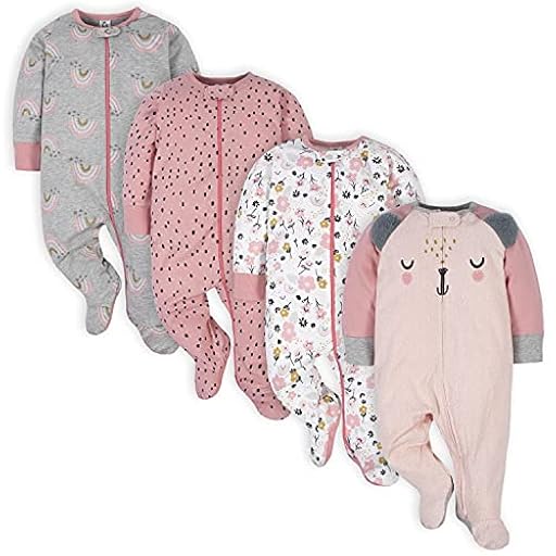 Gerber - Juego de 4 pijamas tipo mameluco con diseño de osos para bebé niño | Ya disponible en tu tienda friki favorita! En mundofriki.es!