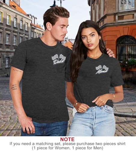 Racing Birthday Party Matching Shirt Mom and Dad Car Racer Couple T Shirt Checkered Flag Short Sleeve Tee Tops4