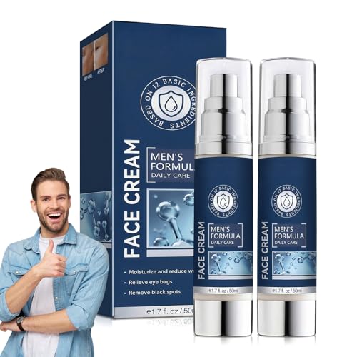 Ruiunchu 6 In 1 Particle Face Cream for Men 2 PCS Mens Face Cream