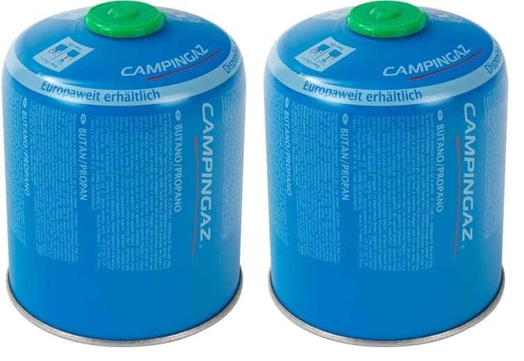 CAMPINGAZ - Cartouche de Gaz à Valve CV 470 Plus, pour Réchauds, Cartouche Compacte et Refermable, 167300, Bleu, 450 g (Lot de 2)