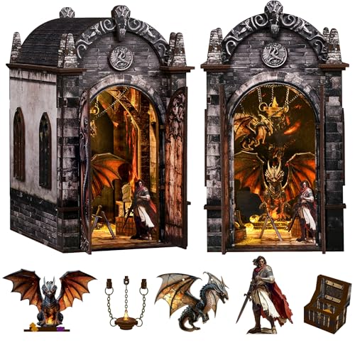 Puzzle 3D bois coin de livre adulte maison poupée miniature maquette
