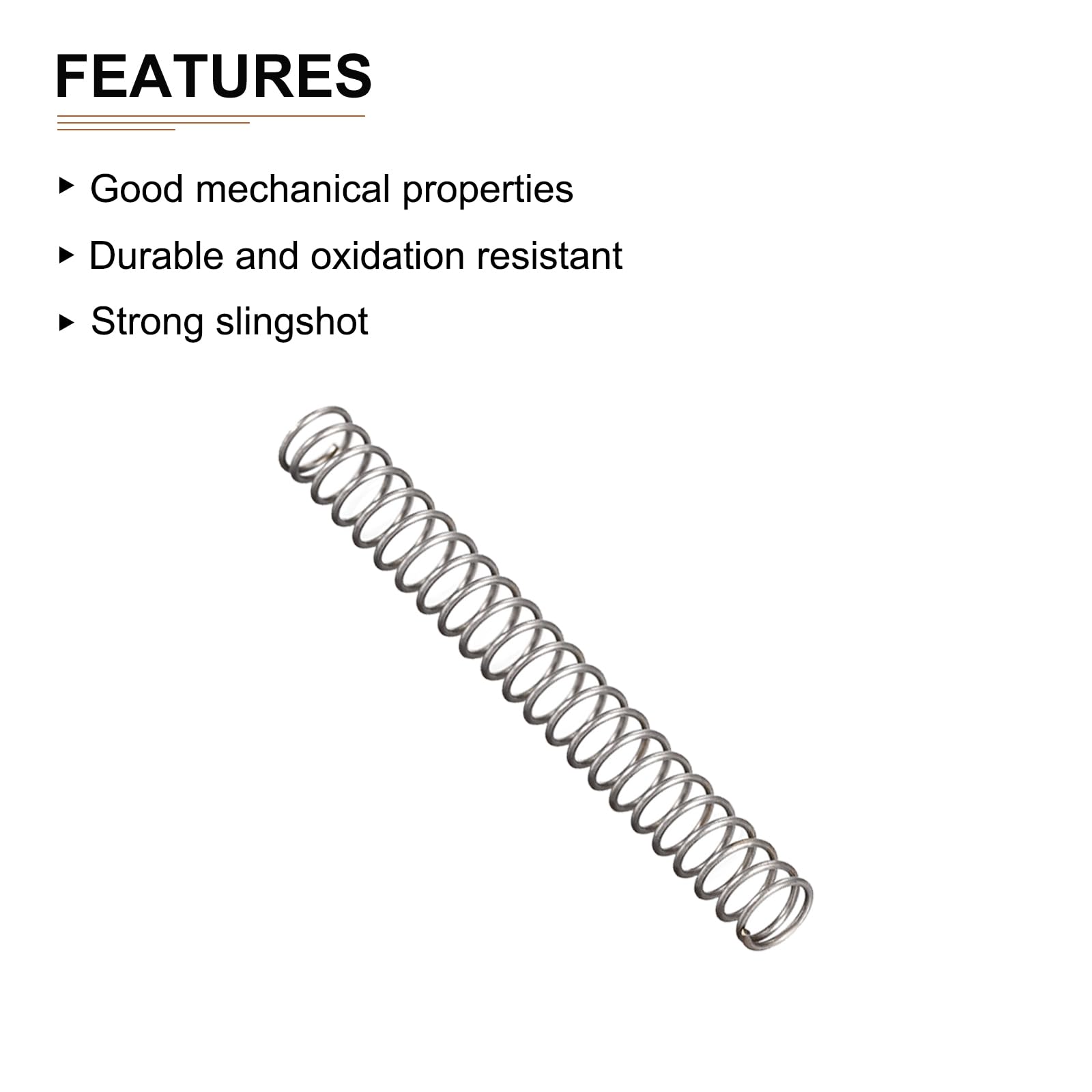DTGN 0.3x3x40mm(DxODxL) Compression Spring - 10Pack - Good for Machinery - Spring Steel Extension Spring - Gray - Image 3