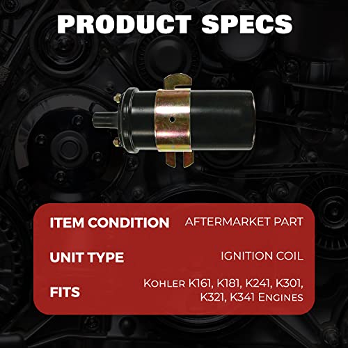 Db Electrical New Iko3001 Ignition Coil Replacement For Kohler K161, K181, K241, K301, K321, K341 Engine /41-519-21, 41-519-21S, 47-145-01, 47-145-01S /12581-68900/32080 /Am38411 /460-048 #TOP3