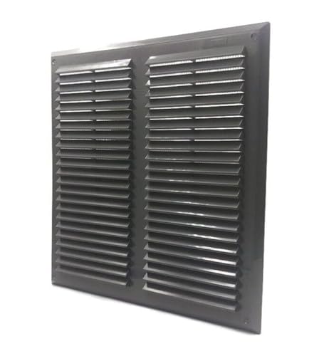 Rejilla de ventilación de grafito de 350 mm x 350 mm con cubierta de ventilación para mosquitera de 14 pulgadas