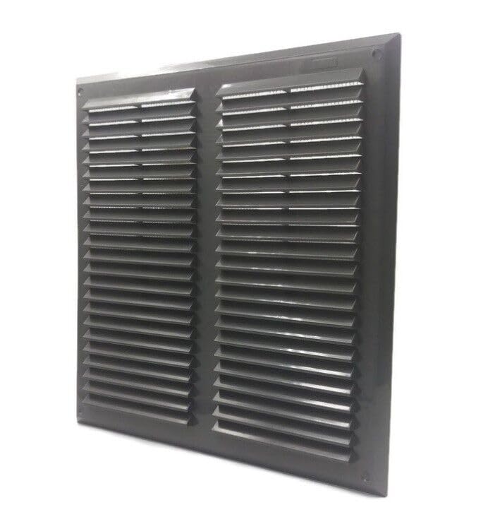 Graphite Air Vent Grille 350mm x 350mm with Fly Screen Ventilation Cover 14"