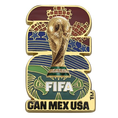 Official FIFA World Cup 2026 Edition - World Cup Host Nation Pin- 1.5 Inch 2D Lacquered Enamel Inlay Pin - Timeless Collectors Item - Premium Zinc Alloy - Perfect for Clothing Hats Bags and Displays