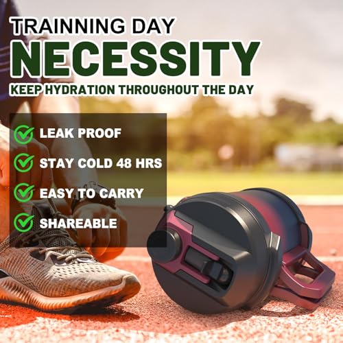 Image of Hydraful Gallon Water Bottle, 128 oz Large Insulated Stainless Steel Sports Water Jug, Large Triple Wall Vacuum Insulation Water Bottle-Keeps Cold up to 48 Hrs-Sweat Proof, for Gym, Hiking & Camping