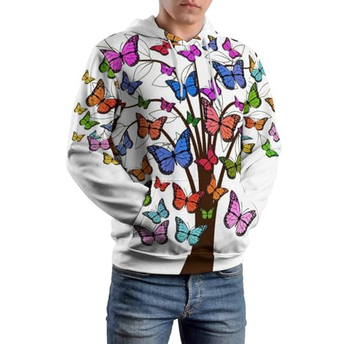 Hoodie arbre à papillons UMENG pull unisexe à capuche S - 6